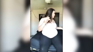 BBW Thicccollegegirl burger & fries stuffing two (plus burps)
