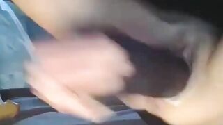 Fucking african vibrator and Squirting like fountaine