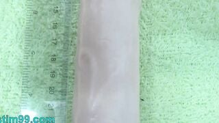 Intense Peehole Fucking with Big Toy and Masturbation