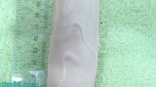 Intense Peehole Fucking with Big Toy and Masturbation