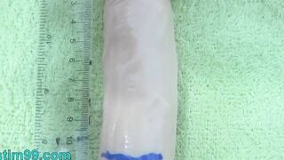 Intense Peehole Fucking with Big Toy and Masturbation