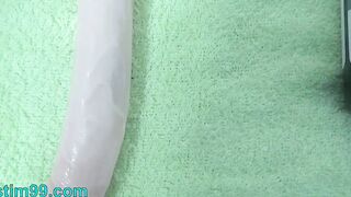 Intense Peehole Fucking with Big Toy and Masturbation