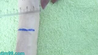 Intense Peehole Fucking with Big Toy and Masturbation