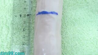 Intense Peehole Fucking with Big Toy and Masturbation