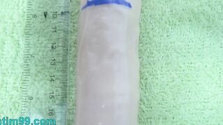Intense Peehole Fucking with Big Toy and Masturbation