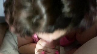 Milf loves babe cum into her mouth