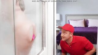 Chubby ex-wife banged! by delivery dude