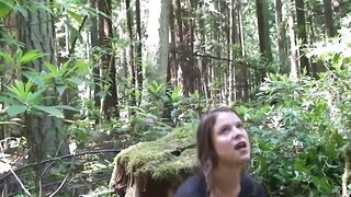 Cheerleader fuck inside the woods
