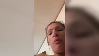X having fun with her self
