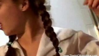 Pigtails – Handjobs From A Lusty Eighteen Bae