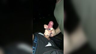 women blows long penis into outdoor
