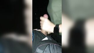 women blows long penis into outdoor