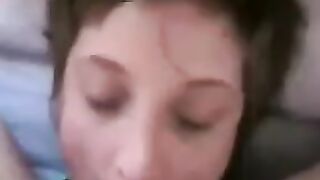 cuckqueen submissive given tongue and spermed
