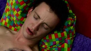 Impressive cock stroking from an adorable skinny young man