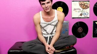 Twink has an amazing jerk off session showing his thick meat