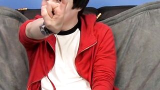 Interviewed twink Kyler Moss jerks off before cumming hard