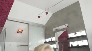 Curvy Katy Jayne doing cock sucking and loving the feeling
