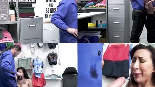Busty MILF Lily Lane caught shoplifting