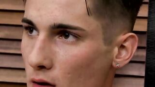 BoyObsession.com - Elijah West's cute nervous stroke show ends with cum and toy fun