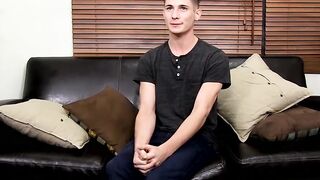 BoyObsession.com - Elijah West's cute nervous stroke show ends with cum and toy fun
