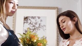 GIRLSWAY - Lesbo Flower Shop Owner Has Passionate Plowed With Her Favorite Customer Newly Single