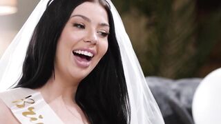 GIRLSWAY - Turned On Bride Holly Day Cheats With PAWG Ginger Emma Magnolia During Steamy Striptease