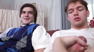 Petite schoolgirls Lilly Bell and Delilah Day indulge in forbidden sex with stepbroth