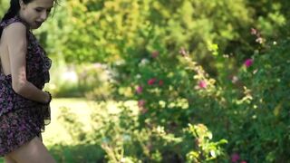 21 NATURALS - Hot Dark Haired Alyssa Bounty Wants A Rough Cock Into Her Tight Booty While Fucking Outdoor