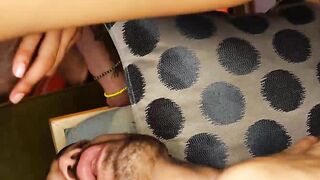 Tattooed Matthew Grande is relentless in guzzling Tommy Bluezzs black dick