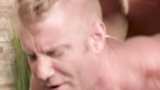 Handsome gay Tyler Roberts hard banging muscle blond jock
