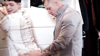 ADULT TIME - Devin Franco ALMOST CAUGHT Receiving ANAL JIZZED From Homosexual Stepbro-Inside-Law! FULL VIDEO