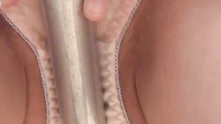 Redhead Japanese cutie solo pussy playing and outdoor peeing