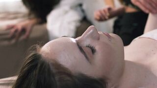 MODERN-DAY SINS - Cheating Lesbo Hime Marie Almost Caught Fucking Her two Hung Masseurs Next to Fiance