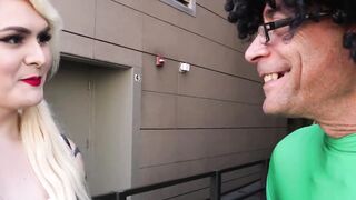 Pigtailed transsexual asshole gets hammered by Super Cock