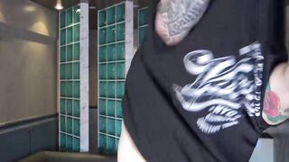 LatinoJuice.com - Inked guy Tattoo Boy wanks his cock intensely after a short photosh