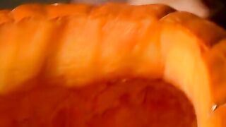 Straight thug has some fun with the pumpkin he is banging
