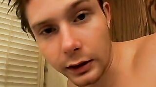 Straight thug talks to the camera while masturbating solo