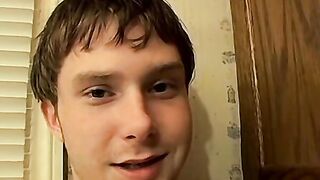 Straight thug talks to the camera while masturbating solo