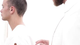 BoyMissionary.com - Handsome Mormon elder asserts his holy claim on a pretty twink's