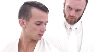 BoyMissionary.com - Handsome Mormon elder asserts his holy claim on a pretty twink's