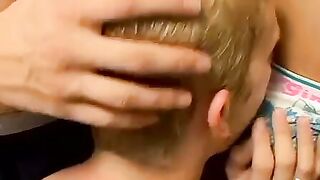 TwinkUndie.com - Kayden Daniels' double hot load sucking in a steamy shower