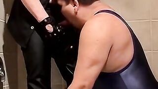 FilthyPissPlay.com - Fat freak blows hung biker and hosts outdoor piss fest
