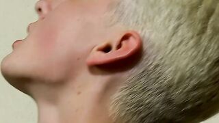 Pierced twink Jason Valencia blows dick and toying to cum