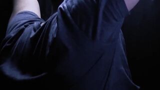 FamilyPornSite.com - Twink's hot glory hole blowjob skills with daddy's cumshot