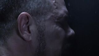 FamilyPornSite.com - Twink's hot glory hole blowjob skills with daddy's cumshot
