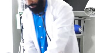 Patient Romeo Rivers gets a protein shot from doctor Shadow to solve his anal lump pr