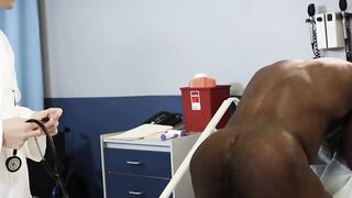 Doctor Dakota Lovell offers his ass to solve stud Aaron Trainers random boners