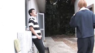 Tiny eastern 18 gangbanging without a condom