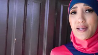 Tall Muslim girl Chloe Amour sucks my dick so well while I record her in POV