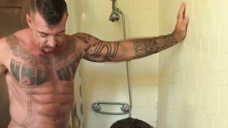 Inked stud daddy Ray Dalton smashed the fresh butt hole of lovely Chrisbot